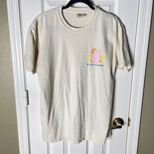 Comfort Colors Cream Women's
 T-Shirt with Pastel Design